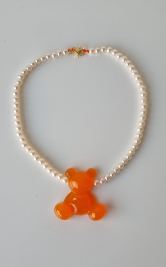 Collar Teddy Orange - Pearl