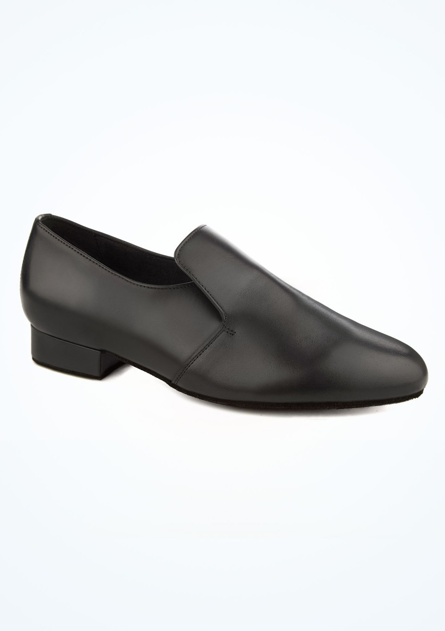 Elegantes zapatos de baile latino para hombres blanco y negro zapatos