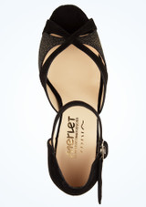 Scarpe da ballo da sala e ballo latino Saphir Merlet con tacco da 6,3 cm Nero Parte inferiore [Nero]