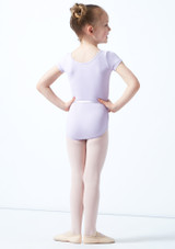 Body per ragazze con cintura e maniche corte Capezio Lavanda Dietro [Viola]