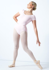 Body con cintura e maniche corte Capezio Rosa Davanti [Rosa]