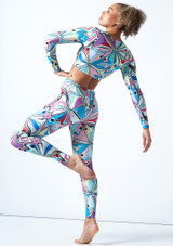 Leggings a vita alta Venus Move Dance - Marmo Dietro [Multi-Colore]