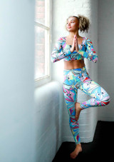 Leggings a vita alta Venus Move Dance - Marmo Davanti [Multi-Colore]
