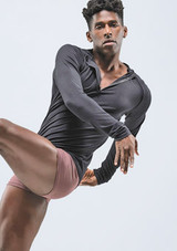 Sudadera con capucha de manga larga para hombre Kyros Ballet Rosa Nero Davanti [Nero]