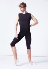 Pantalones hasta la rodilla para hombre Sean Ballet Rosa Negro Front [Negro]