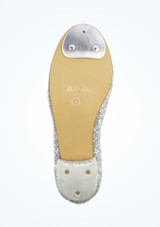 Scarpa da tip tap glitterata con allacciatura frontale Alegra - Argento Argento Davanti [Argento]