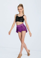 Weissman Sequin Back Panel Skirt