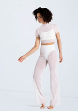 Weissman Power Mesh Wide Leg Pants