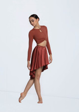 Weissman Twist Front High-Low Top Rame 2 [Marrone]