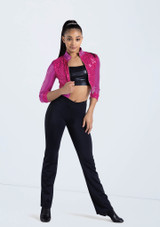 Weissman Cropped Sequin Jacket Lipstick [Multi-Colore]
