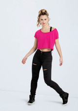 Weissman Oversized Crop Top Lipstick [Multicolor]