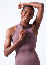 Body con cerniera Chintana Move Dance Davanti 2 [Rosa]