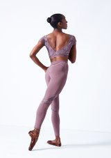 Crop top con maniche ad aletta Zorya Move Dance Dietro [Rosa]