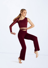 Weissman Strappy Waist Flare Pants Black Cherry 2 [Negro]