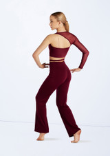Weissman Strappy Waist Flare Pants Black Cherry 2 [Negro]