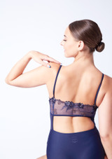 Body con bretelle sottili Jasmin Wear Moi Blu Scuro Dietro 2 [Blu]