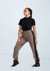 Weissman Half-Zip Collared Crop Top Negro 8 [Negro]