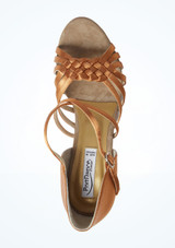 Zapatos de baile de salÃƒÂ³n de satÃƒÂ©n dorado Pro 001 PortDance - 6,3 cm [Marrón-Claro]