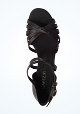 Zapato de baile de salón de raso Silvia Capezio 3,2 cm Negro Top [Negro]