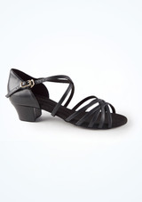 Zapato de baile de salón de piel Rebecca Capezio 3,8 cm Negro Side [Negro]