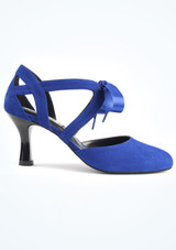 Zapato de baile con lazo 125 PortDance - 3 cm Azul Side [Azul]