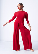 Pantalones de pierna ancha Matilde Move Dance Rojo Front [Rojo]