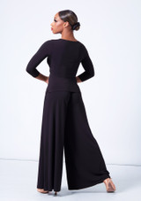 Pantalones de pierna ancha Matilde Move Dance Negro Back [Negro]