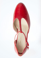 Zapatos de baile de salÃƒÂ³n Nina Merlet - 7,6 cm [Rojo]