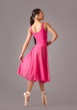 Falda larga de ballet Cynthia Move Dance Mora Negra Front [Rosa]