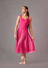 Falda larga de ballet Cynthia Move Dance Mora Negra Front 3 [Rosa]