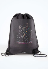 Bolsa con cordón para gimnasia Crystal The Zone - Negra