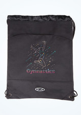 Bolsa con cordón para gimnasia Crystal The Zone - Negra
