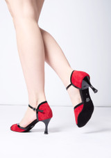 Zapatos de baile rojo Leonie Move Dance - 6,35 cm