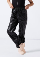 Pantalones de retención de calor para niña Mirella Negro Front [Negro]
