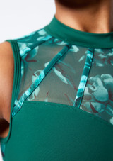 Maillot floral sin mangas verde Lani Bloch