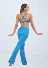 Weissman Sequin Bra Top Peacock 6 [Azul]