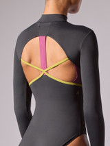 Maillot manga larga Anna Move Dance Negro Front 4 [Negro]