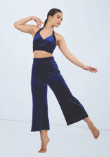 Weissman Velvet Culotte Pants Azul Marino 2 [Azul]