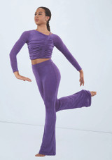 Weissman Ruched Long Sleeve Top Ametista 6 [Violeta]