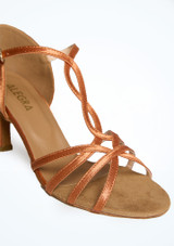 Zapato de baile en satÃƒÂ©n color bronce Carla Alegra - 6,35 cm [Marrón-Claro]