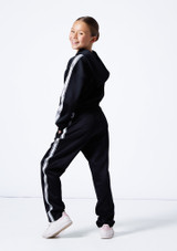 Childrens Bloch Logo Studio Hoodie Negro Back [Negro]