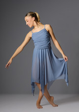 Vestido lÃƒÂ­rico de malla tipo camisola Cherish Jolista Azul pizarra  Front 2 [Azul]