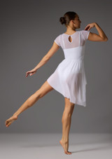 Vestido lÃƒÂ­rico con volantes en cascada Honor Jolista Blanco Back [Blanco]