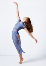Vestido de malla de 3 piezas Birdie Move Dance Azul Front [Azul]