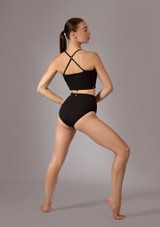 Top corto con espalda cruzada Misha Move Dance Negro Back [Negro]
