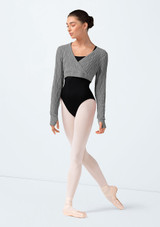 Top de punto corto envolvente Atiyah Bloch Gris Front 2 [Gris]