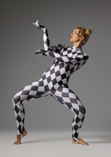 Jolista Gambit Harequin Glove Catsuit Negro-Blanco 4 [Negro]
