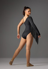 Disfraz de baile asimÃ©trico con flecos Ragtime Ruby Jolista. Negro 2 [Negro]
