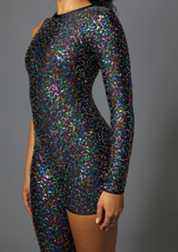 Traje de lentejuelas tipo mono entero Crystal Jolista Multicolor 9 [Multicolor]