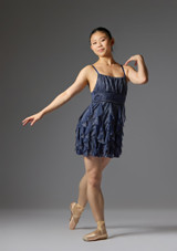 Jolista Twilight Bloom Ruffle Ballet Dress Azul Marino 6 [Azul]